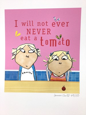 Lot 152 - Lauren Child (b.1965) signed limited edition print - Charlie & Lola, 49/150, unframed, 60cm x 42cm