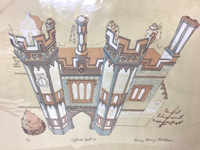 Lot 172 - Penny Berry Paterson (1941-2021) colour print, Gifford's Hall II, signed and numbered 4/10, image 28 x 39cm