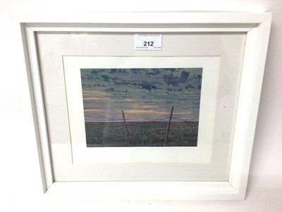 Lot 212 - Duncan McCandless (American, b.1941) watercolour - New Mexico Landscape, 13cm x 18cm, in glazed frame, 29cm x 34cm overall