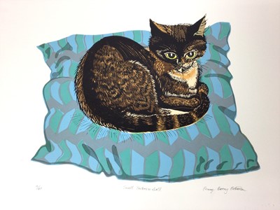 Lot 184 - Penny Berry Paterson (1941-2021) colour linocut print, Small Tortoiseshell, signed and numbered 4/40, image 33 x 41cm