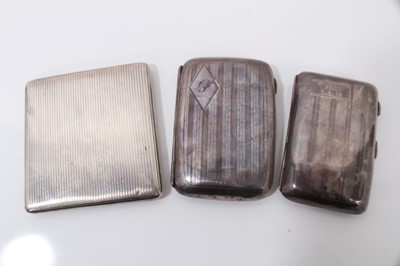 Lot 304 - 1920s silver cigarette case and two others (3)
