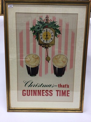 Lot 2540 - 'Guinness Goodness' original framed advertising poster, together with another 'Christmas- that's Guinness Time', both mounted in glazed framed (2)