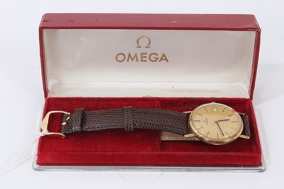 Lot 358 - Early 1970s 9ct gold cased Omega wristwatch, in original box