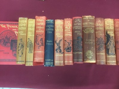 Lot 1678 - Good collection of 14 illustrated books by Mark Twain, all Chatto & Windus, late 1800s including several English firsts and other early editions
