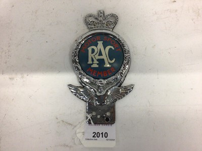 Lot 2010 - Scarce RAC Motorsport Members badge