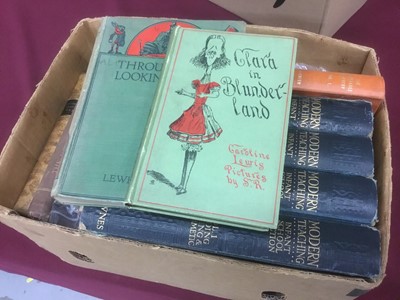 Lot 1681 - Through the Looking Glass, 1940 edition with colour illustrations by Tenniel, together with Clora in Blunderland, 1902 edition