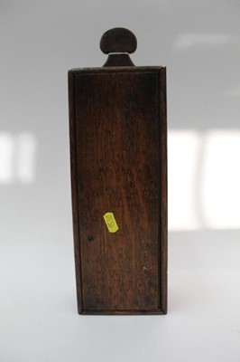 Lot 2524 - 19th century oak candle box, 39.5cm high