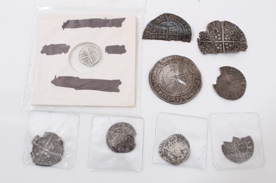 Lot 521 - G.B. - Mixed ancient coins in varying grades and conditions to include silver Celtic Iceni units x 4, a Roman silver Denarius Mark Anthony Legionary type GF, Medieval hammered and others (qty)