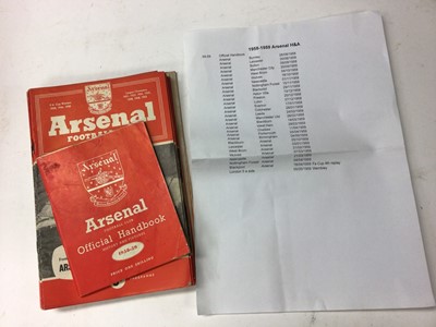 Lot 1445 - Football programmes Arsenal Home and Away seasons 1958-59, 1990's period with duplication (listing available) (4 boxes)