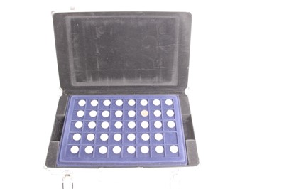 Lot 535 - United States - A six tray aluminium coin case containing a collection of Indian Head/Buffalo nickel five Cents and Lincoln Head one Cents (qty)