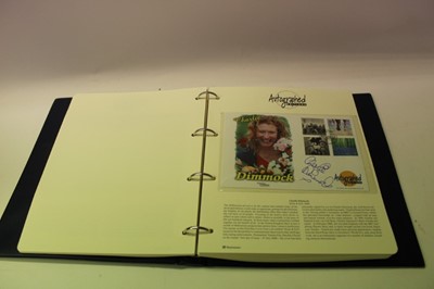 Lot 1354 - Stamps selection of autographed covers to include John Hurt, Lester Piggot, Jane Asher, Judi Dench, Spike Milligan and others (qty)