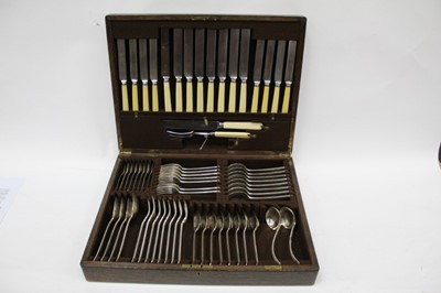 Lot 2557 - 1930's Mappin & Webb silver plated canteen of cutlery