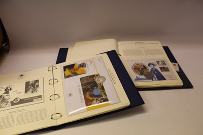 Lot 1357 - Stamps and coin covers to include some silver issues, a selection of Royal Family commemoratives in presentation albums