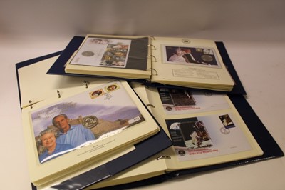 Lot 1358 - Stamps and coin covers to include some silver issues, a selection of Royal Family commemoratives in presentation albums