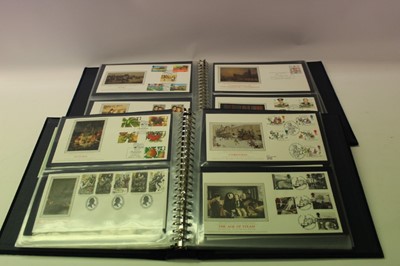 Lot 1351 - Benham Silk FDCs, The Presentation Philatelic Services, Sotherby's collection cover Wo1-109 in two albums plus some additional Greetings silk issues (2 albums)