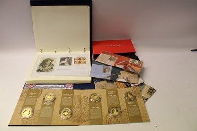 Lot 1362 - World mixed stamp and coin covers to include G.B. 50 years of the Fifty Pence, Olympics 2012, Royal Family, Silver Ingot Set 'Pillar to Post' and others in presentation folders (qty)
