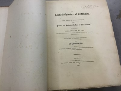 Lot 1722 - Vitruvius - The Civil Architecture of Vitruvius comprising those books of the author which relate to the public and private edifices of the ancients, Longman, Hurst, Rees, Orme and Brown, London 18...