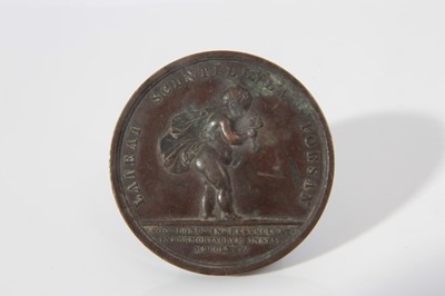 Lot 545 - G.B. Royal Humane Society AE Medallion reverse engraved 'Awarded to William Horn 2nd Master HMS Fawn May 11' (Diameter 51mm Eimer Ref: 758)...