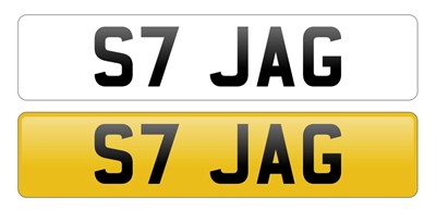 Lot 1987 - Cherished registration number- S7 JAG, held on retention document