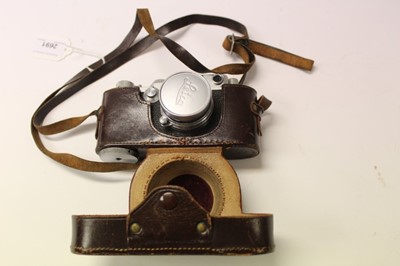 Lot 2691 - Leica IIIf camera, with Summicron 50mm f/2 lens, original lens cap and leather case