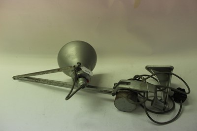 Lot 2672 - Horstman Slivered Anglepoise type wall mounted machinists lamp