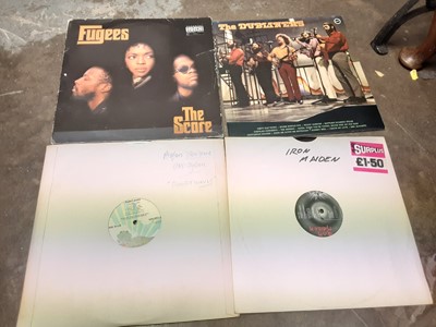 Lot 2334 - Selection of L.P records including Bob Dylan, Iron Maiden, Buddy Holly, Blondie, The Dubliners etc, in four carrying cases