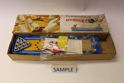 Lot 1877 - Training Football game, Strike 10 pin bowling game, electric tennis and other games