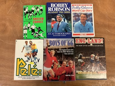 Lot 1432 - Selection of football books to include Bobby Robson, England, Pele etc