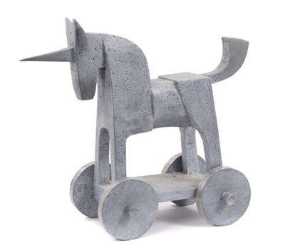 Lot 1297 - *Jonathan Clarke, aluminium sculpture - Trojan Unicorn, initialled and dated 2010