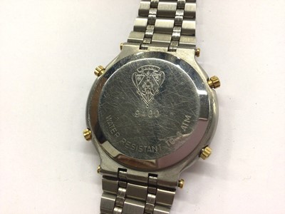 Lot 674 - Gucci stainless steel bi-metal wristwatch in box