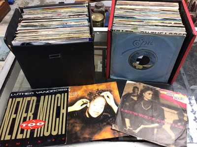 Lot 242 - Two boxes of singles (approximately 120) mainly 1980's - 1990's