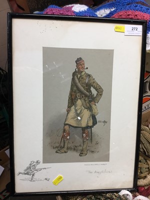 Lot 272 - After Snaffles - colour print, The Argyllshires, glazed frame