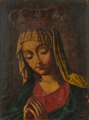 Lot 1089 - 18th century Italian School oil on canvas- The Madonna of the Magnificat,  
unframed. 46 x 34cm