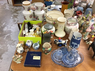 Lot 318 - 19th Century Sunderland Lustre Jug, Wedgwood Jug, and other ceramics