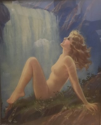 Lot 150 - 1930s nude print and two pictures