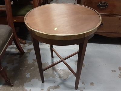 Lot 994 - Circular brass bound occasional table